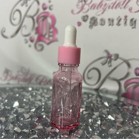 20ml pink dropper glass bottle travel skincare hair care storage makeup liquid - Picture 8 of 9